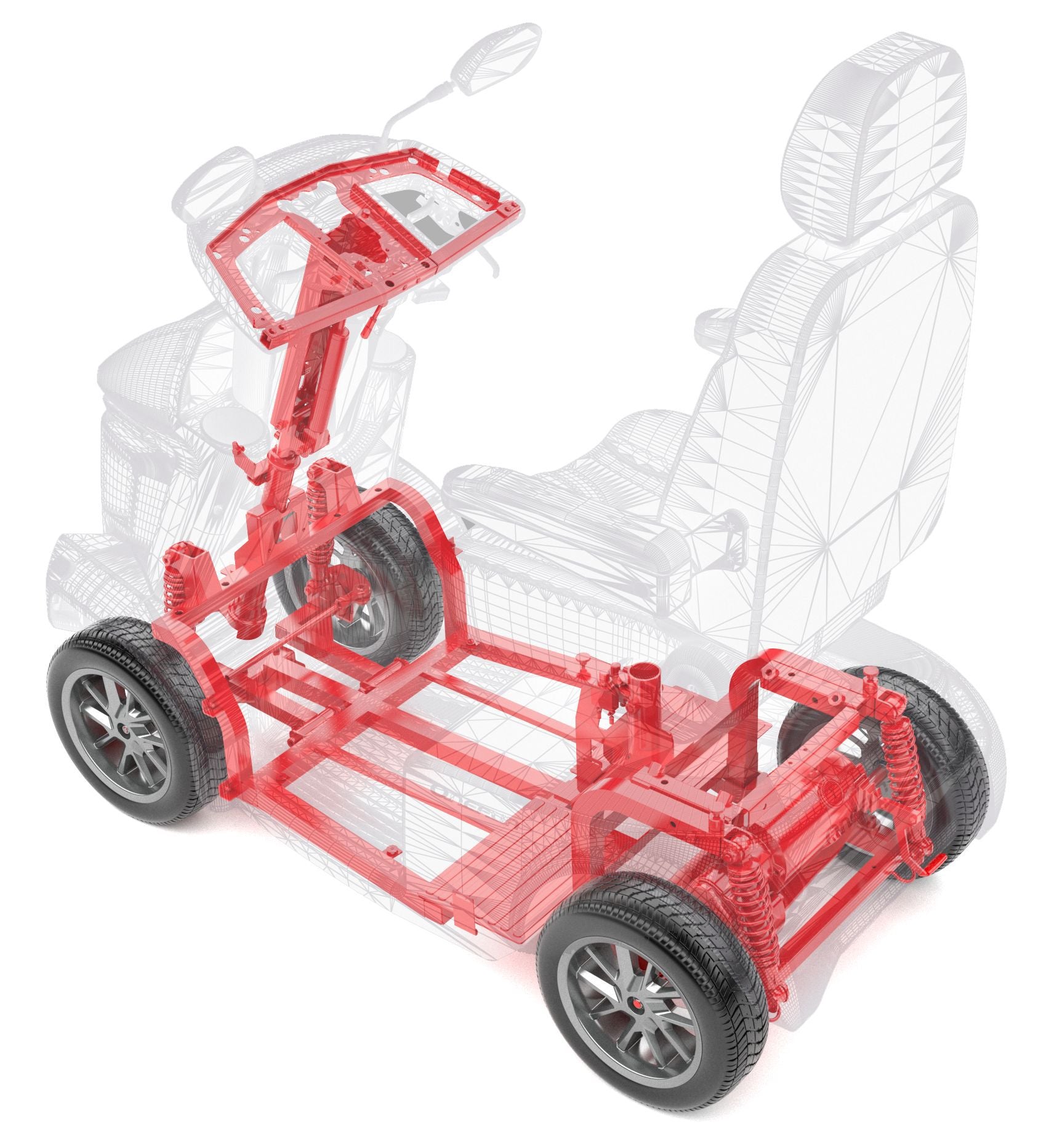 Factory direct sales of folding large-wheel electric battery-powered vehicles, small adult electric vehicles, and home-use elderly mobility vehicles.(TK500)